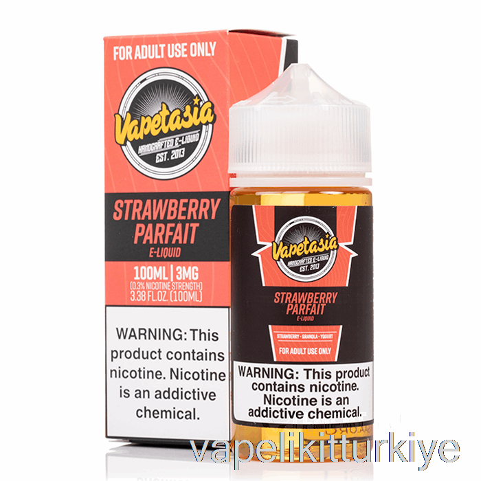 Vape Türkiye çilekli Parfe - Vapetasia - 100ml 3mg